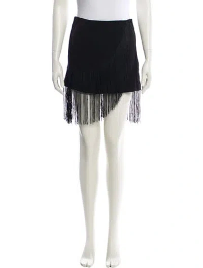 Pre-owned Twinset Fringe Trim Accent Mini Skirt In Multi
