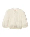 Twinset Fringe-trimmed Jacket In White
