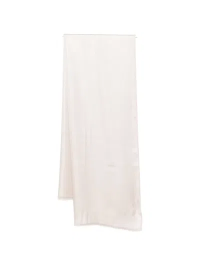 Twinset Fringed-edge Scarf In Neutral