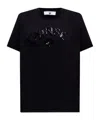 Twinset Front Logo T-shirt In Black