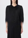Twinset Fur Coat  Woman Color Black In Black