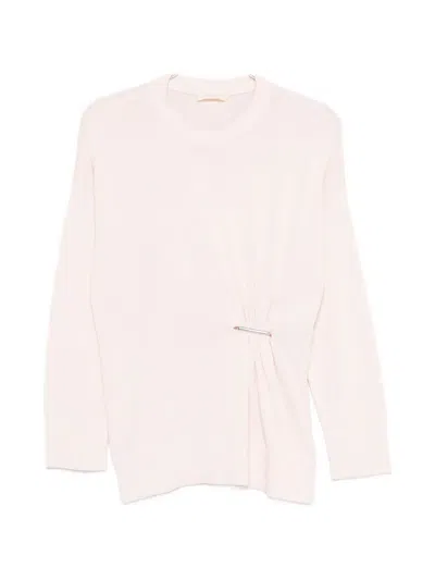 Twinset Gathered Sweater In Pink