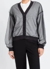 Twinset Tulle-paneled Cardigan In Black