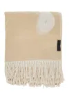 Twinset Geometric-patterned Polyester Scarf In Brown