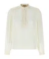 Twinset Twin Set Georgette Blouse In White