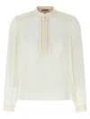 Shop Twinset Georgette Blouse Shirt And Blouse White