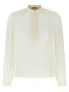 Twinset Twin Set Georgette Blouse In White