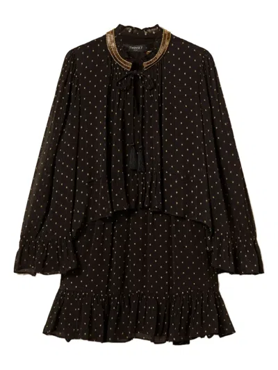 Twinset Georgette Dress In Black