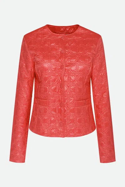 Twinset Giacca Trapuntata Rosa Azalea In Red