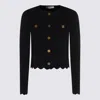 Twinset Buttoned-up Scalloped Jacket In Black