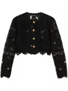Twinset Twin-set Black Cotton Jacket In Black
