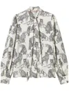 Twinset Patterned-jacquard Shirt In Black  