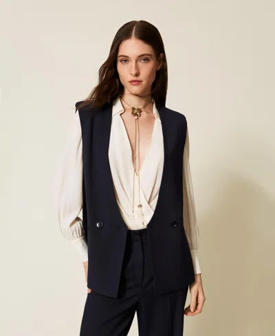 Twinset Gilet En Laine Mélangée In Multi