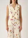 Twinset Floral Print Top In Madreperla-floreale