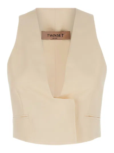Twinset Gilet In Natural