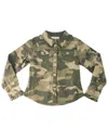 Twinset Girl Camicia A Stampa Camouflage In Verde