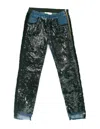 Twinset Girl Jeans Skinny Con Paillettes In Blue