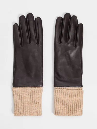 Twinset Gloves Woman In Brown