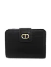 Twinset Gold-tone Oval-t Wallet In Black