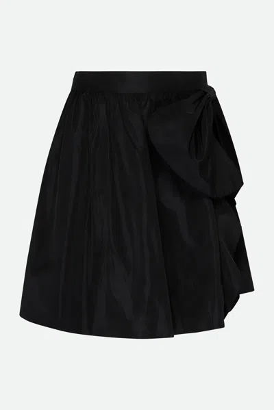 Twinset Gonna Con Fiocco Nera In Black