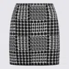 Twinset Black And White Viscose Skirt In Multi