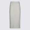 Twinset Ribbed Knit Skirt In White