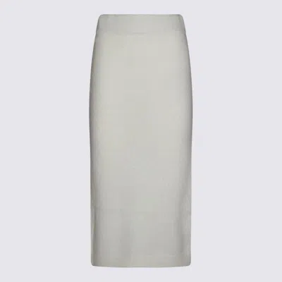 TWINSET TWINSET WHITE VISCOSE MIDI SKIRT