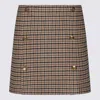 Twinset Beige Wool Skirt In Brown