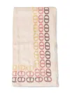 Twinset Graphic-logo Scarf In Pink