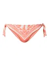 Twinset Bikini Thong Bottoms With A Foulard Print