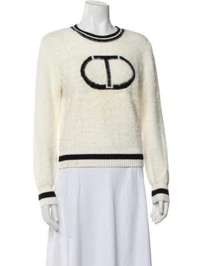 Pre-owned Twinset Graphic Print Crew Neck Sweater In Neutral