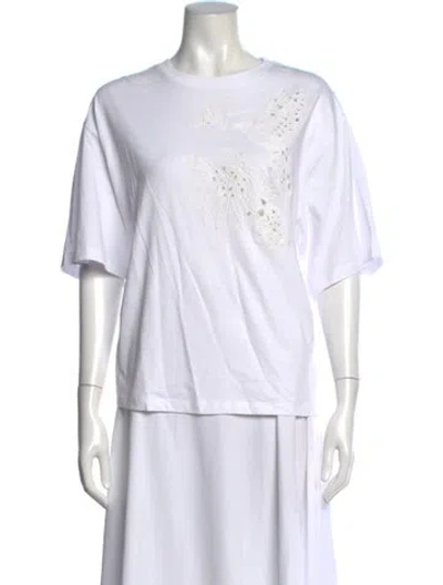 Pre-owned Twinset Graphic Print Crew Neck T-shirt In White