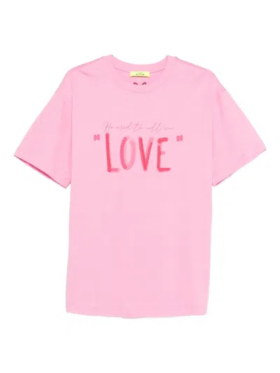 Twinset Graphic-print T-shirt In Pink