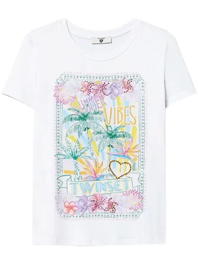 Twinset Graphic-print T-shirt In White