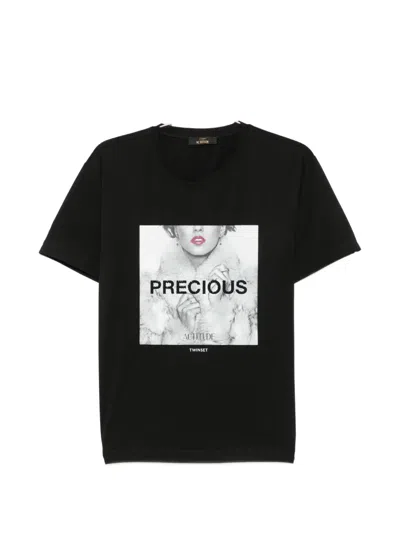 Twinset Graphic-print T-shirt In Black