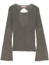 Twinset Pullover Mit Lurex-detail In Grey