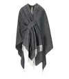 Twinset Grey Cape In Gold