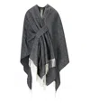 Twinset Grey Cape In Gray
