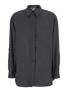 Twinset Grey Relaxed Solid Shirt In Grey