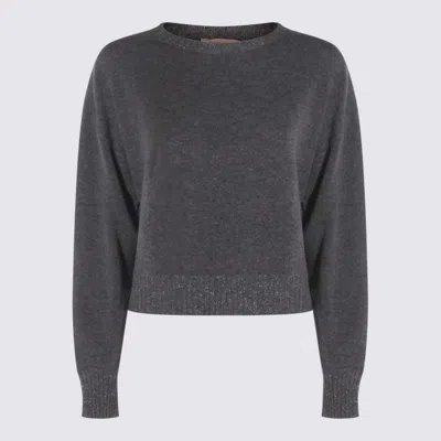 TWINSET GREY WOOL KNITWEAR