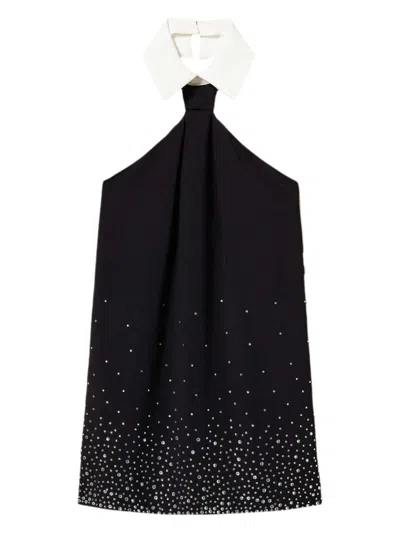 Twinset Kids' Halterneck Dress In Black