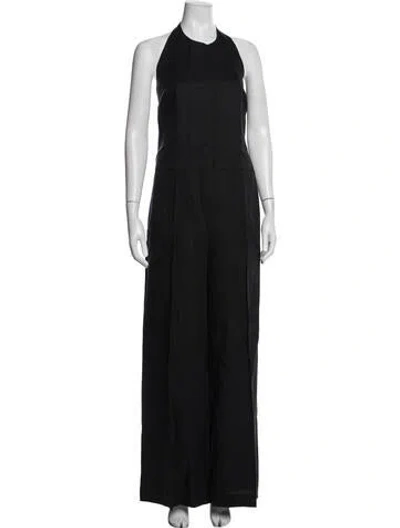 Pre-owned Twinset Halterneck Jumpsuit In Black