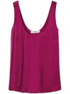 TWINSET HAMMERED-EFFECT SATIN TANK TOP
