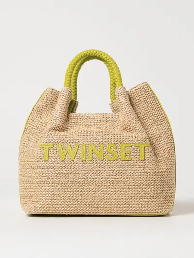 Twinset Handbag  Woman Color Straw Yellow In Brown