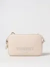 Twinset Logo-detail Double-zip Cross Body Bag In White