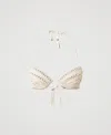 Twinset Haut De Maillot De Bain Push-up Avec Broderie In Multi