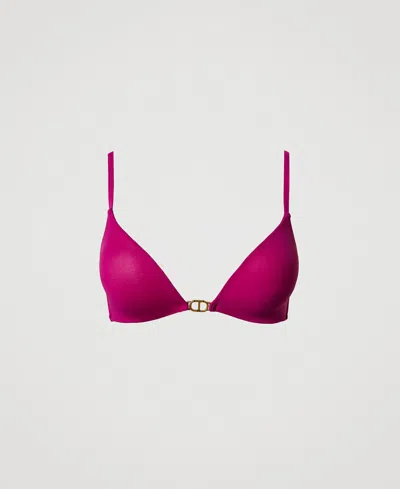 Twinset Haut De Maillot De Bain Triangle Ampliforme Avec Oval T In Purple