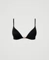 Twinset Haut De Maillot De Bain Triangle Ampliforme Avec Oval T In Black