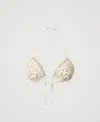 Twinset Haut De Maillot De Bain Triangle Avec Broderie In Multi