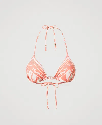 TWINSET HAUT DE MAILLOT DE BAIN TRIANGLE AVEC IMPRIMÉ FOULARD